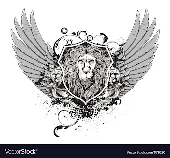 T-shirt design with lion vector image