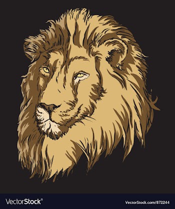 T-shirt design with lion vector image