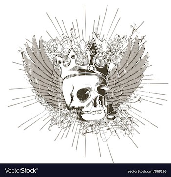 T-shirt design with skull vector image