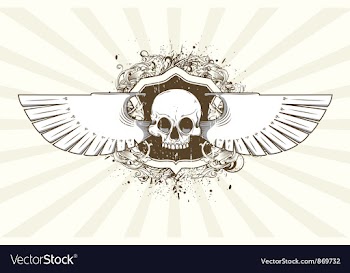 T-shirt design with skull vector image