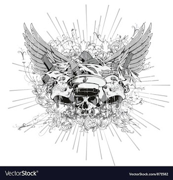T-shirt design with skulls vector image