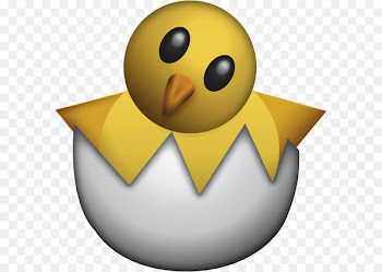 T-shirt Emoji Chicken Hatching Sticker - chick 