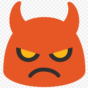 T-shirt Emoji Devil Angry Face Sticker - Evil 