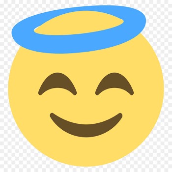 T-shirt Emoji Smiling Angel Smiley - glowing halo 