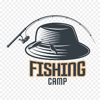T-shirt Fishing Angling Icon - Vector fishing rod and hat 