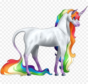 T-shirt Horse Unicorn Rainbow Mane - Colored hair pony 