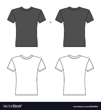 T shirt man template front back views vector image