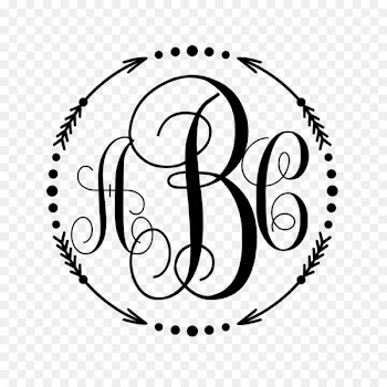 T-shirt Monogram Decal Arrow Initial - initials 