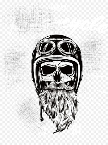 T-shirt Motorcycle helmet Skull - Cartoon skull vector 