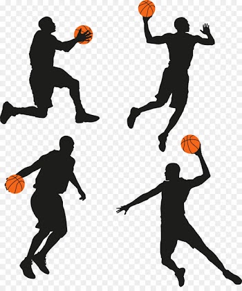 T-shirt NCAA Mens Division I Basketball Tournament NBA Sport - Black silhouette sports vector playing basketball 