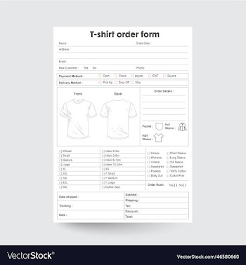 t shirt order form