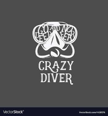  					T-shirt print Crazy diver vector image														