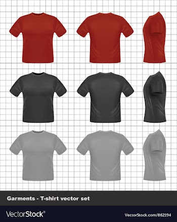  					T-shirt set vector image														