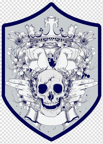 T-shirt Shield Illustration, Skull shield transparent background PNG clipart