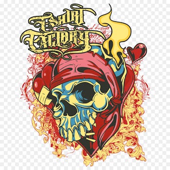 T-shirt Skull Heat transfer - Skull Graffiti 