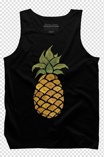 T-shirt Sleeveless shirt Outerwear Gilets, pineapple watercolor transparent background PNG clipart