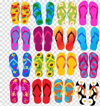 T-shirt Slipper Flip-flops , Colored sandals transparent background PNG clipart