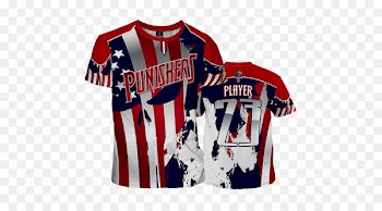 T-shirt Sports Fan Jersey Punisher Baseball uniform - Unique Volleyball Designs USA 