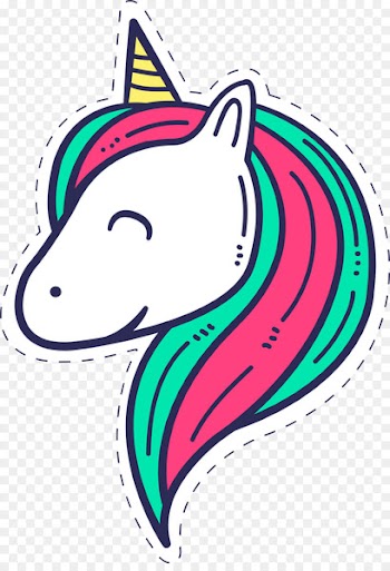 T-shirt Spreadshirt Sticker - Cartoon color Pegasus stickers 