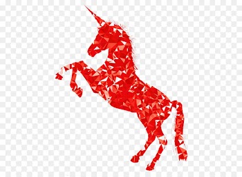 T-shirt The Lady and the Unicorn Spreadshirt - Red colorful unicorn 