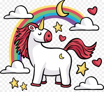 T-shirt Unicorn Horse Rainbow - Red mane unicorn 