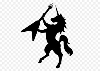 T-shirt Unicorn Rock and roll - T-shirt 