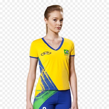 T-shirt Uniform Sleeve Brazil men's national volleyball team - T-shirt 