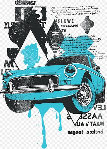 T-shirt Vintage clothing Blouse - Vintage Cars blood compassionate printing 
