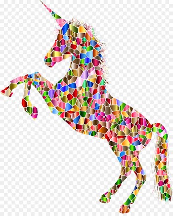 T-shirt Winged unicorn Clothing - Vibrant Colors Transparent PNG 
