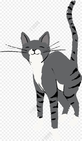 Tabby cat Whiskers Bengal cat Design Image - dove grey 
