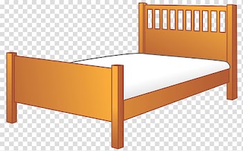 Table Bed frame Nightstand Bed sheet, single bed transparent background PNG clipart