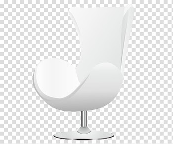 Table Chair Glass, 3D white seat transparent background PNG clipart