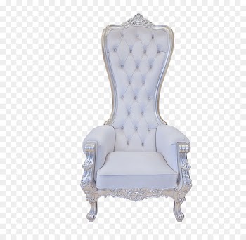 Table Chair Throne Queen Anne style furniture - White chair 