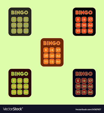 Table game bingo lotto board vector image