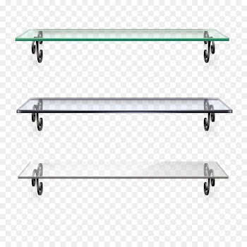 Table Glass Shelf - Vector glass shelf 
