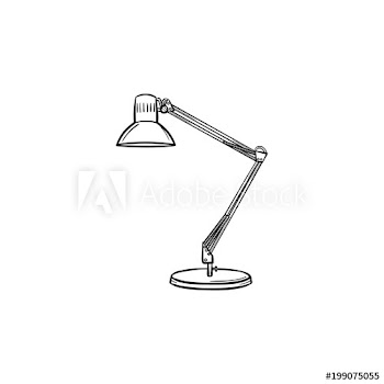 Table lamp hand drawn outline doodle icon