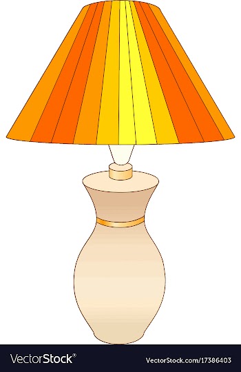 Table lamp with ornamental pattern vector image