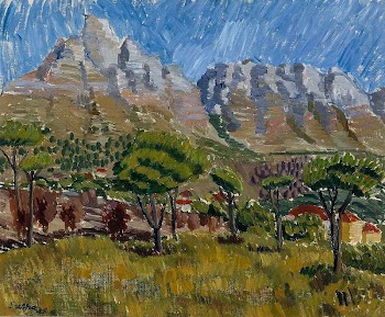 Table mount landscape, oil painting. | Free Photo - rawpixel