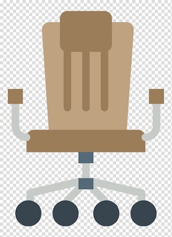 Table Office chair Furniture Swivel chair, Coffee color chair transparent background PNG clipart