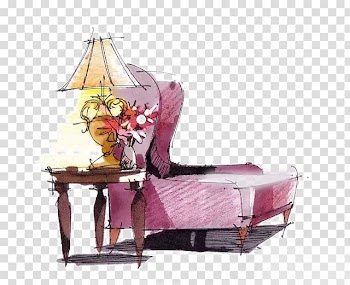 Table Seat Couch , Seating painted transparent background PNG clipart