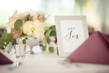 Table Six Table Number Selective Focal Photo