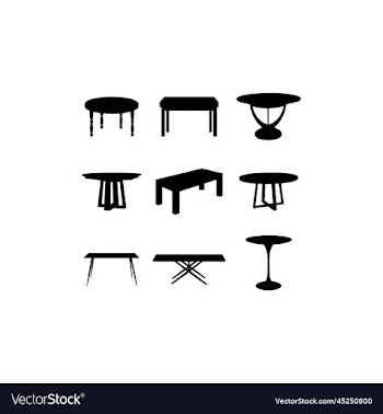 table stand silhouette creative design