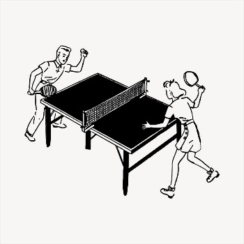 Table tennis   clipart, | Free Vector - rawpixel