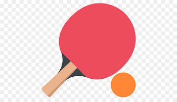 Table tennis racket Emoji Ball - Red table tennis racket cartoon 
