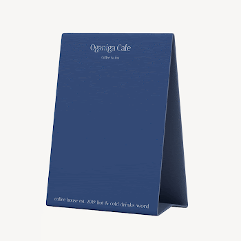 Table tent mockup, blue 3D | Free PSD Mockup - rawpixel