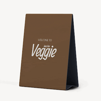 Table tent mockup, brown 3D | Free PSD Mockup - rawpixel