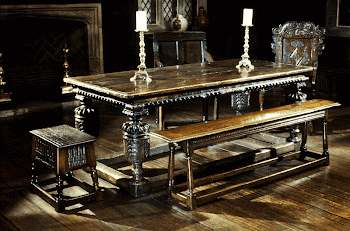 Table; with carved bulbous legs | Free Photo - rawpixel