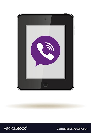 Tablet in ipad style black color with social vector image