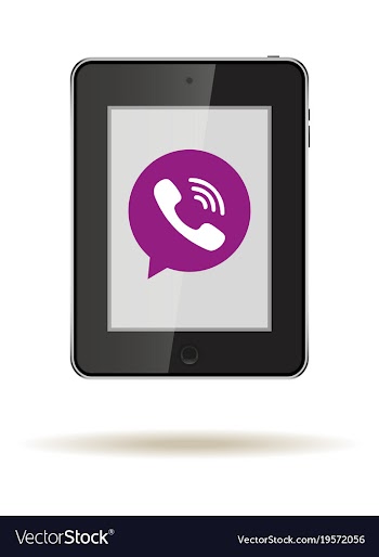 Tablet in ipad style black color with social vector image