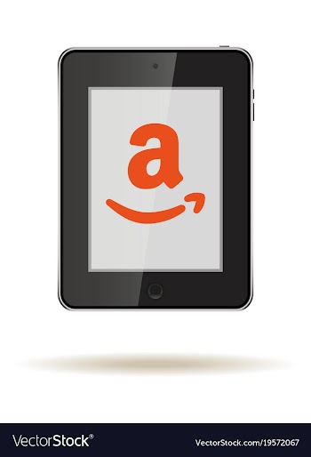 Tablet in ipad style black color with social vector image